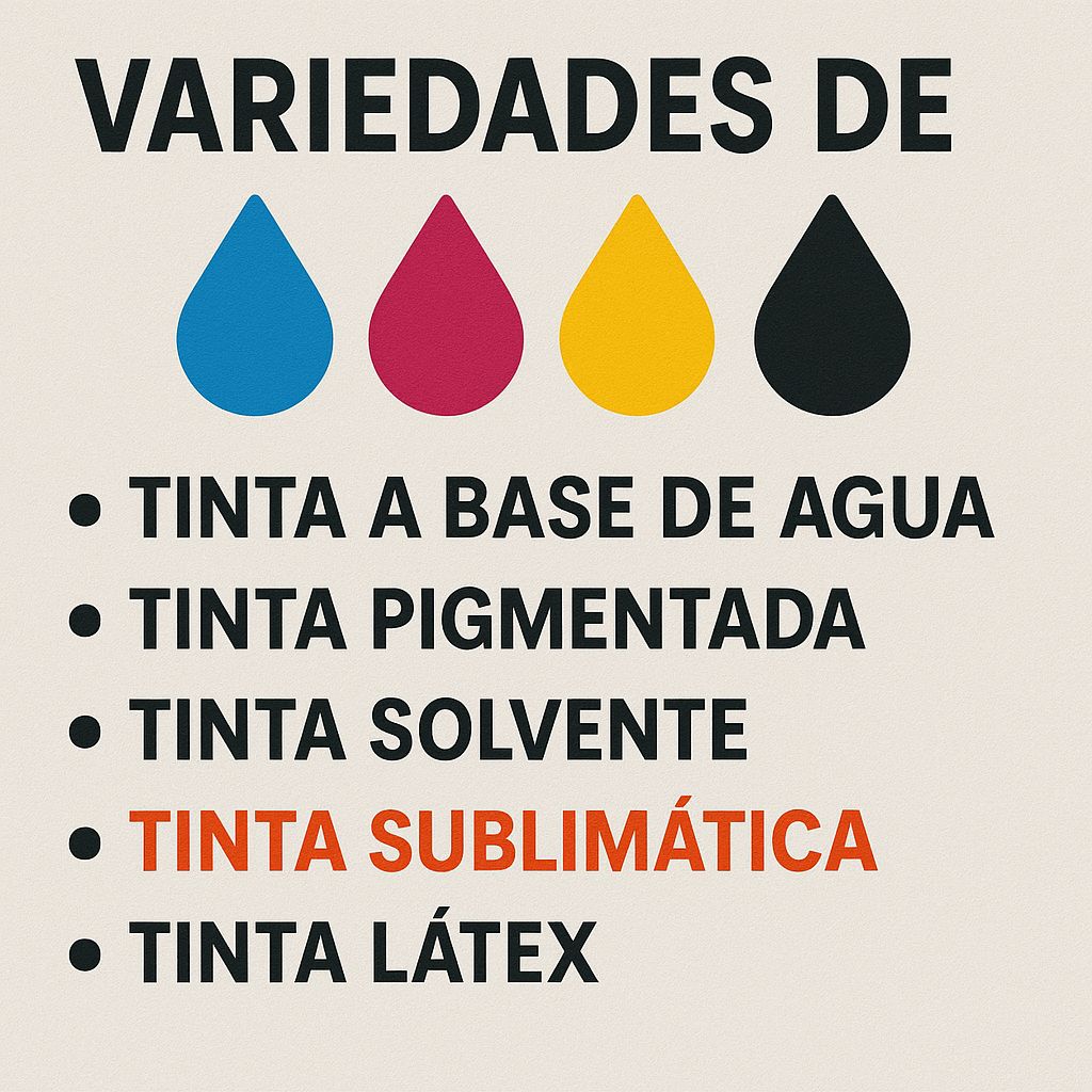 Variedad de tintas